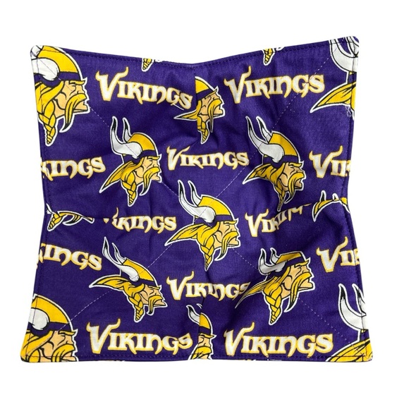 Hand Crafted Other - Handcrafted Minnesota Vikings Bowl Cozy Reversible NFL Bowl Cozy Microwave Safe